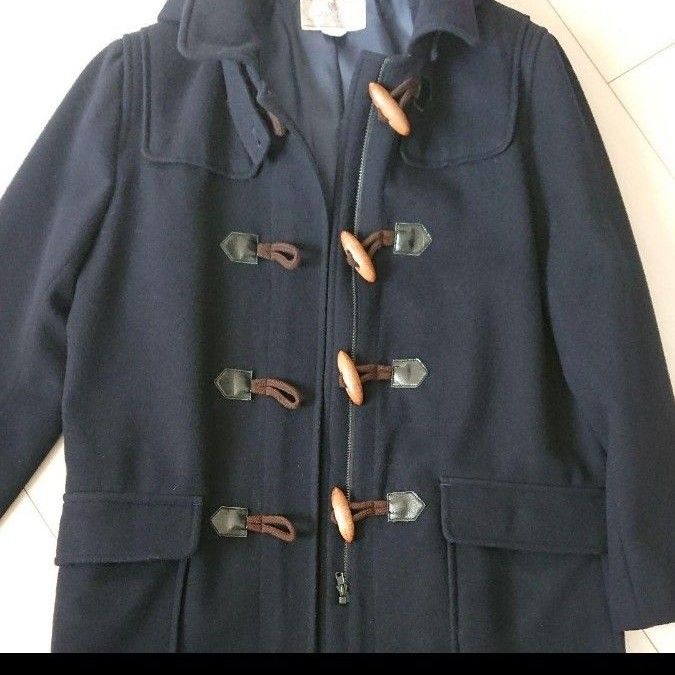 女子 コート ダッフルコート 規定 学校　指定 ネイビー 学生 レディース フード付き フード　なんちゃって制服