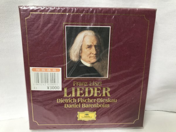 F6 未開封品 フランツ・リスト Liszt / Lieder ディートリッヒ・フィッシャー＝ディースカウ、ダニエル・バレンボイム_画像1