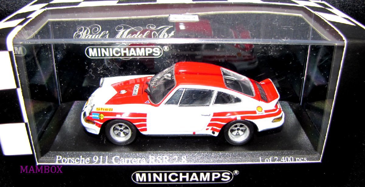 【SALE】ミニチャンプス☆1/43 430726990 ポルシェ 911 RSR 2.8 テストカー Paul Ricard 1972 2400台限定の画像2