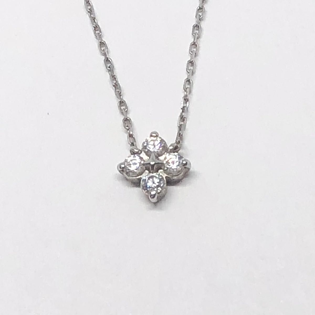 カナル4℃ シルバー ジルコニア フラワー ネックレス SILVER|Yahoo