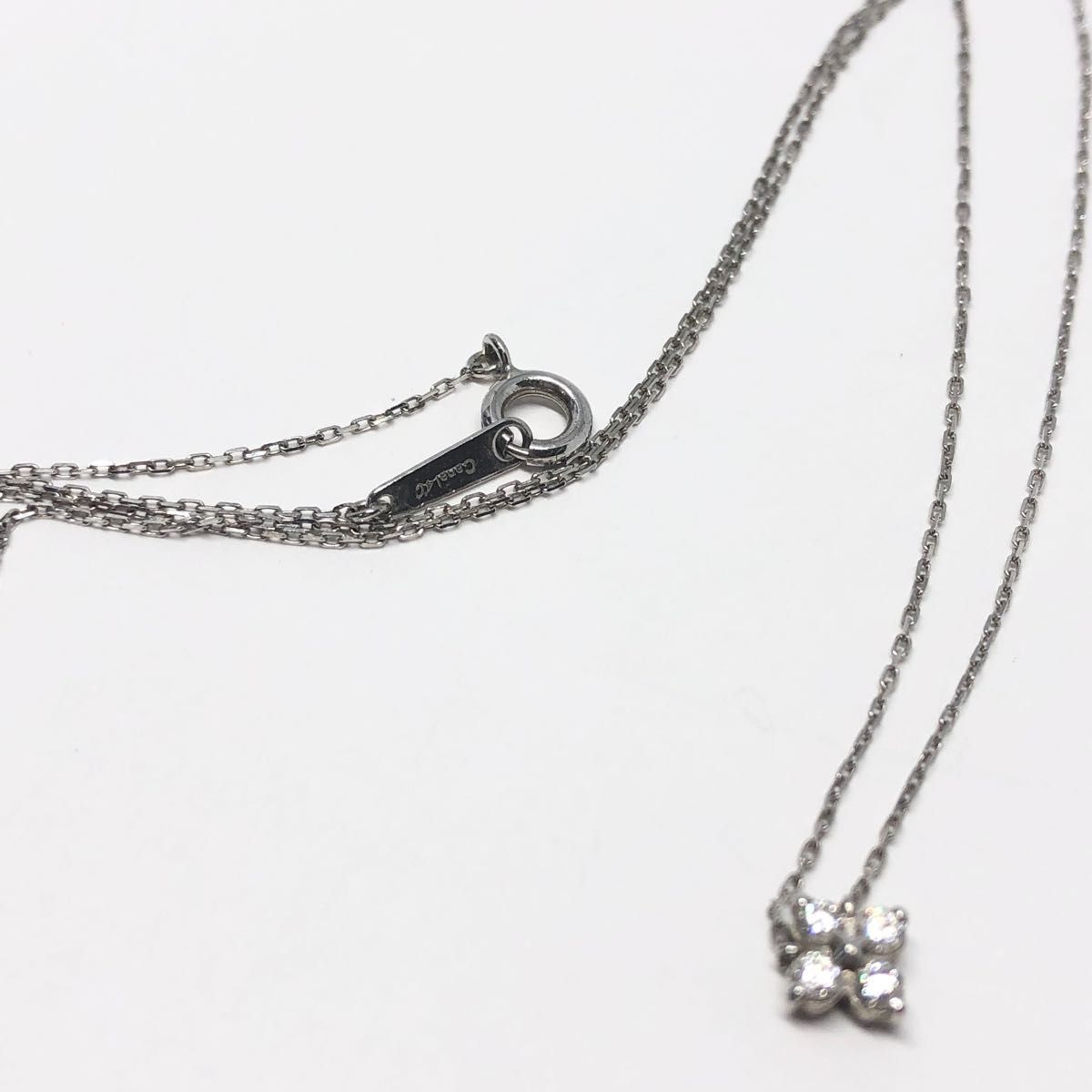 カナル4℃ シルバー ジルコニア フラワー ネックレス SILVER|Yahoo
