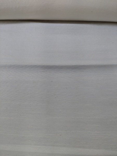 YH-3054　白生地　紬　絹　着尺　反物　未使用品　シミあり　リメイク素材　材料　ハンドメイド_画像8