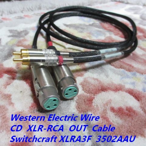 #WE【 CD BALANCE(XLR-RCA)Cable WE純正線材】100cm CD専用バランスケーブル ウエスタンWestern Electric Switchcraft NASSAU_画像1