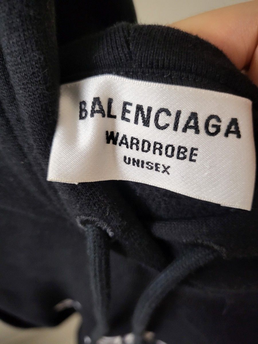 バレンシアガ BALENCIAGA プルオーバーパーカー BLACK モザイク Pixel