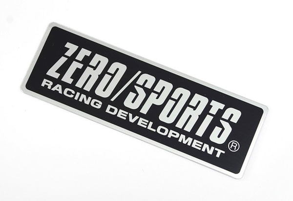ゼロスポーツ/ZERO SPORTS アルミプレートエンブレム シルバー＆ブラック シールタイプ 1454018_画像1