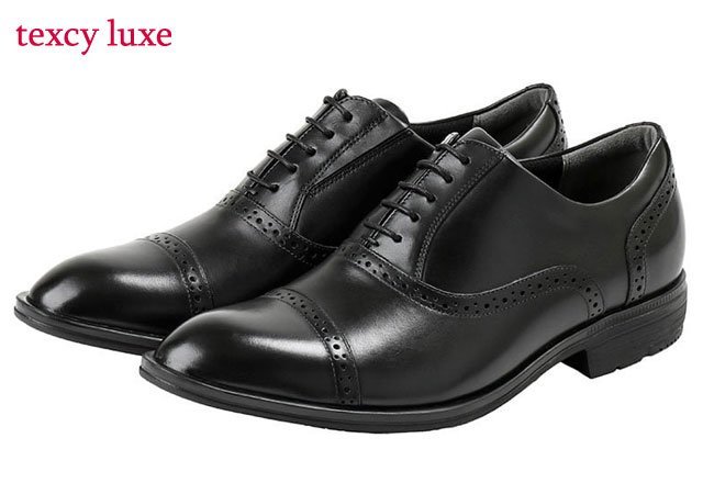 新品 テクシーリュクス TU-7021 黒 26cm メンズビジネスシューズ ストレートチップ texcy luxe 本革 革靴 紳士靴_画像1