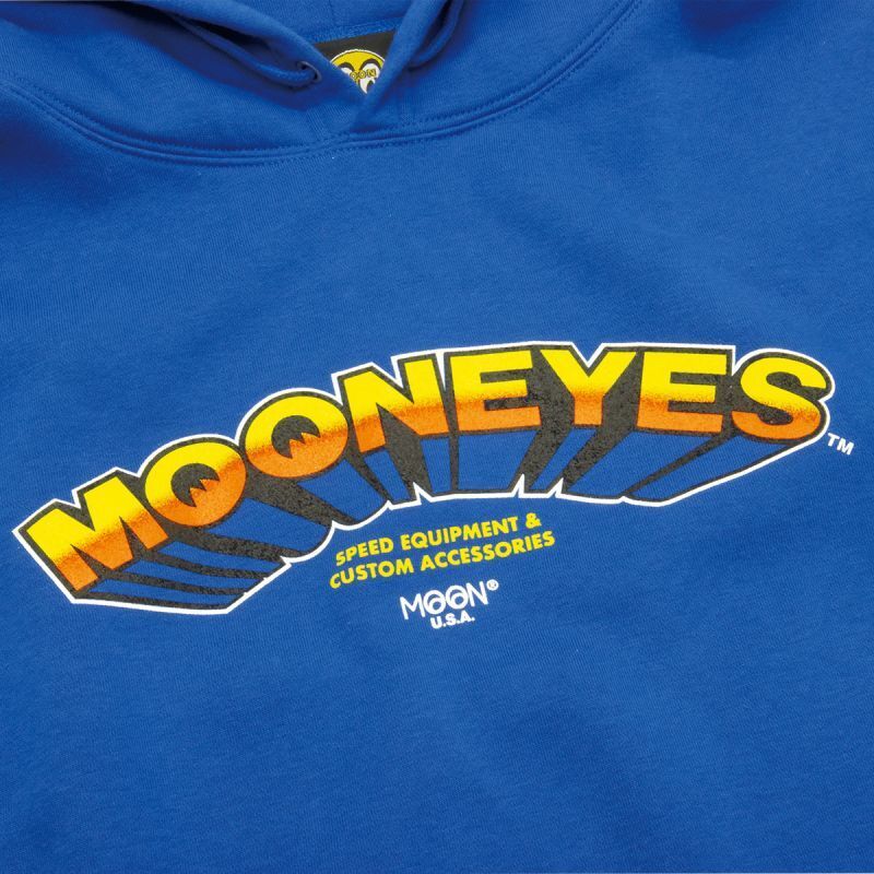Lサイズ Popping Up MOONEYES プルオーバー フーディー MOONEYES ムーンアイズ パーカー ブルー 青 Blue