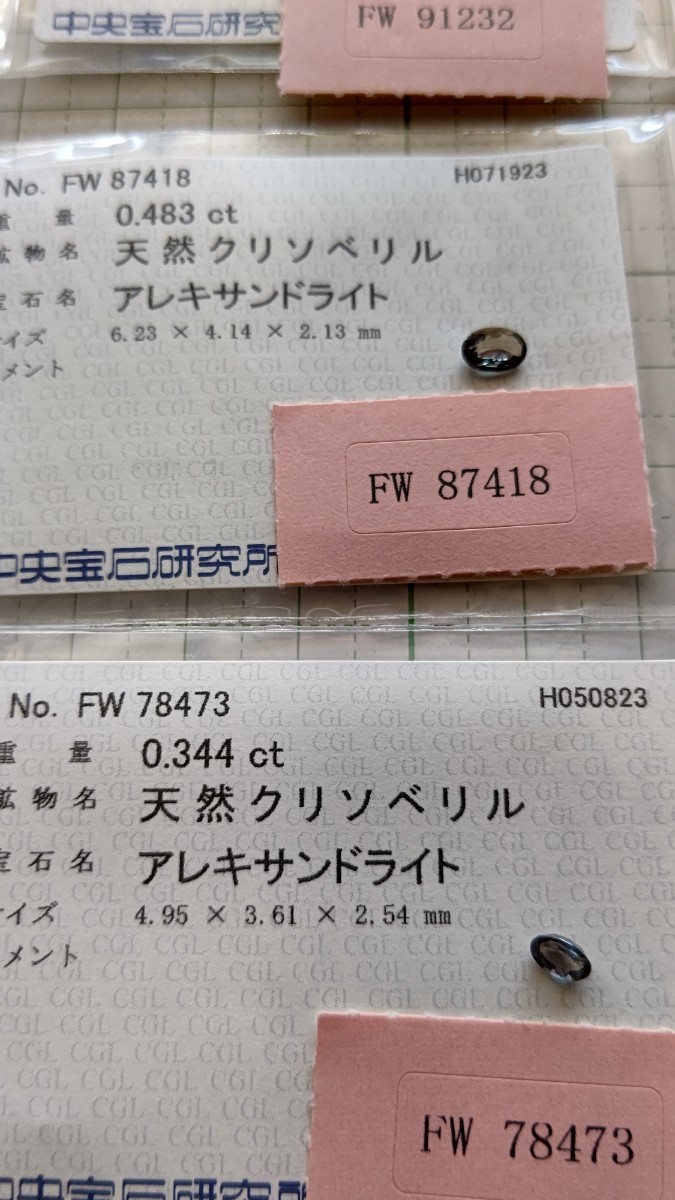 超高品質で人気の カラーチェンジが楽しい天然アレキサンドライト