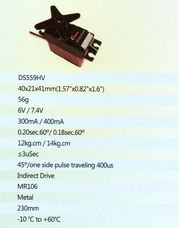 OBLHOBBY/ Corona DS559HV BB 20KG RCギア飛行機用メタルギアデジタルサーボ /FUTABA3003/996R同　/1セット_画像5