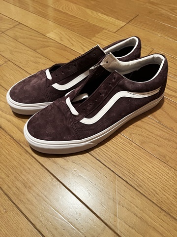 未使用品 バンズ VANS オールドスクール OLD SKOOL オール ピッグ スウェード Pig Suede 撥水加工 レザー 本革 ブラウン 茶 US11 29cm_画像2