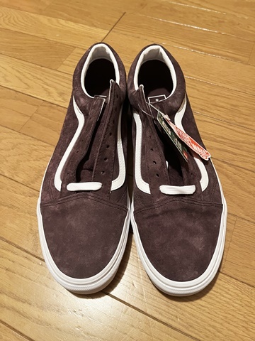 未使用品 バンズ VANS オールドスクール OLD SKOOL オール ピッグ スウェード Pig Suede 撥水加工 レザー 本革 ブラウン 茶 US11 29cm_画像3