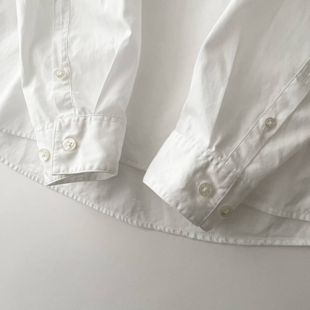 【美品】KNOTT -GALERIE VIE- size/0 (h) 日本製 ノット ギャルリー ヴィー プルオーバーシャツ 長袖 ホワイト 白 shirt JAPAN_画像8