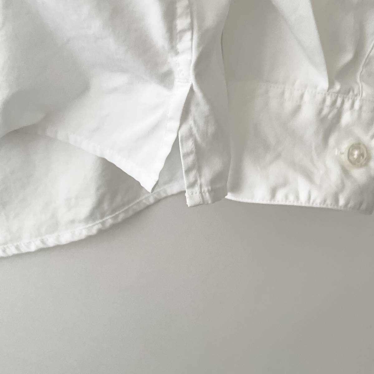【美品】KNOTT -GALERIE VIE- size/0 (h) 日本製 ノット ギャルリー ヴィー プルオーバーシャツ 長袖 ホワイト 白 shirt JAPAN_画像7