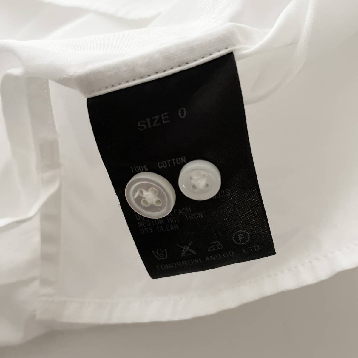【美品】KNOTT -GALERIE VIE- size/0 (h) 日本製 ノット ギャルリー ヴィー プルオーバーシャツ 長袖 ホワイト 白 shirt JAPAN_画像6
