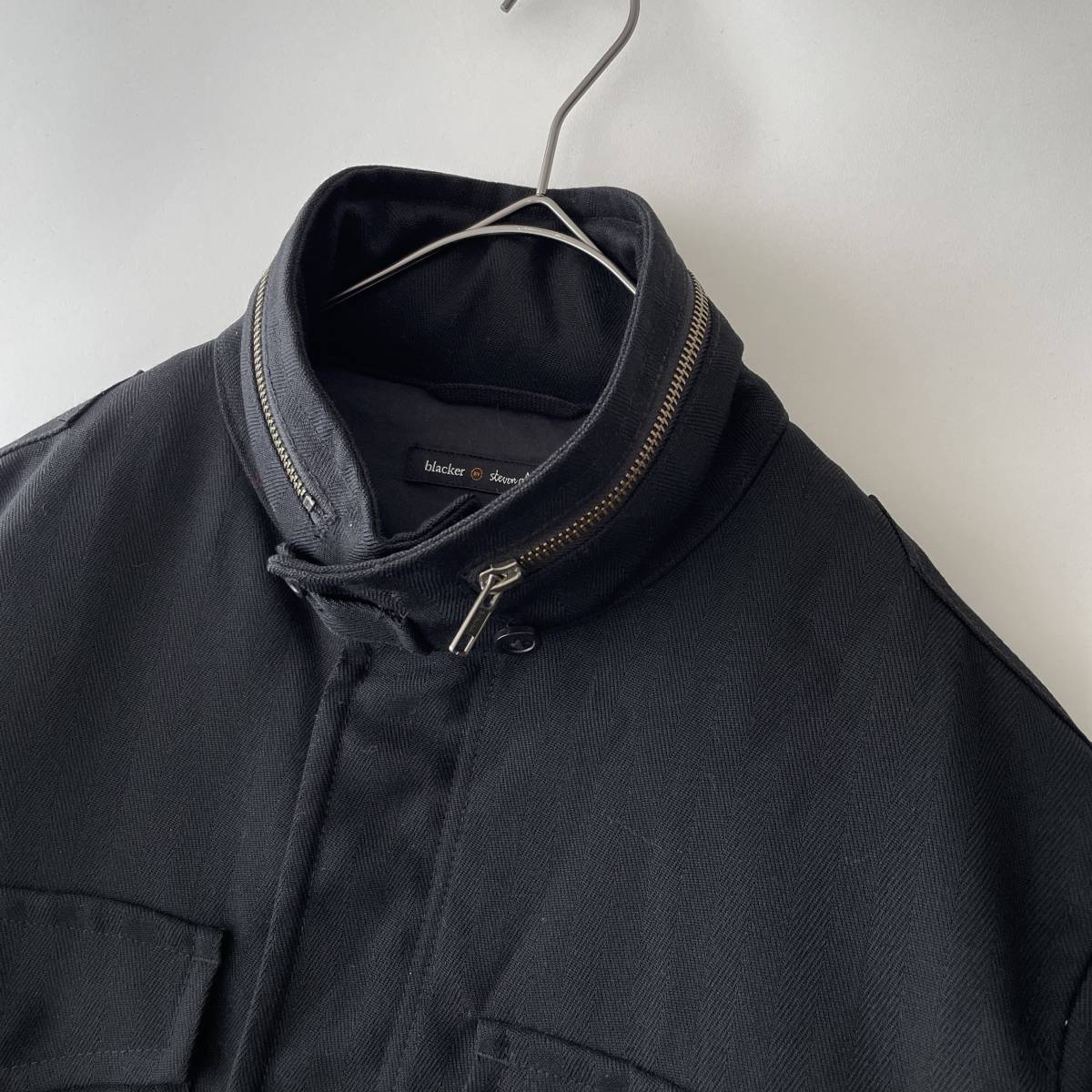 低価格の alan 【美品】steven size/L jacket 黒 ブラック ウール