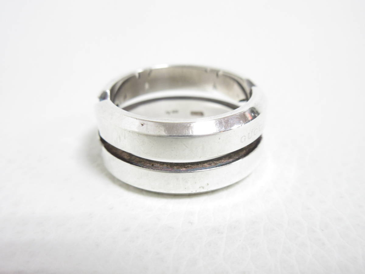 高い素材 12079◇GUCCI USED 中古 ITALY IN AG925【19/約18.5号】MADE