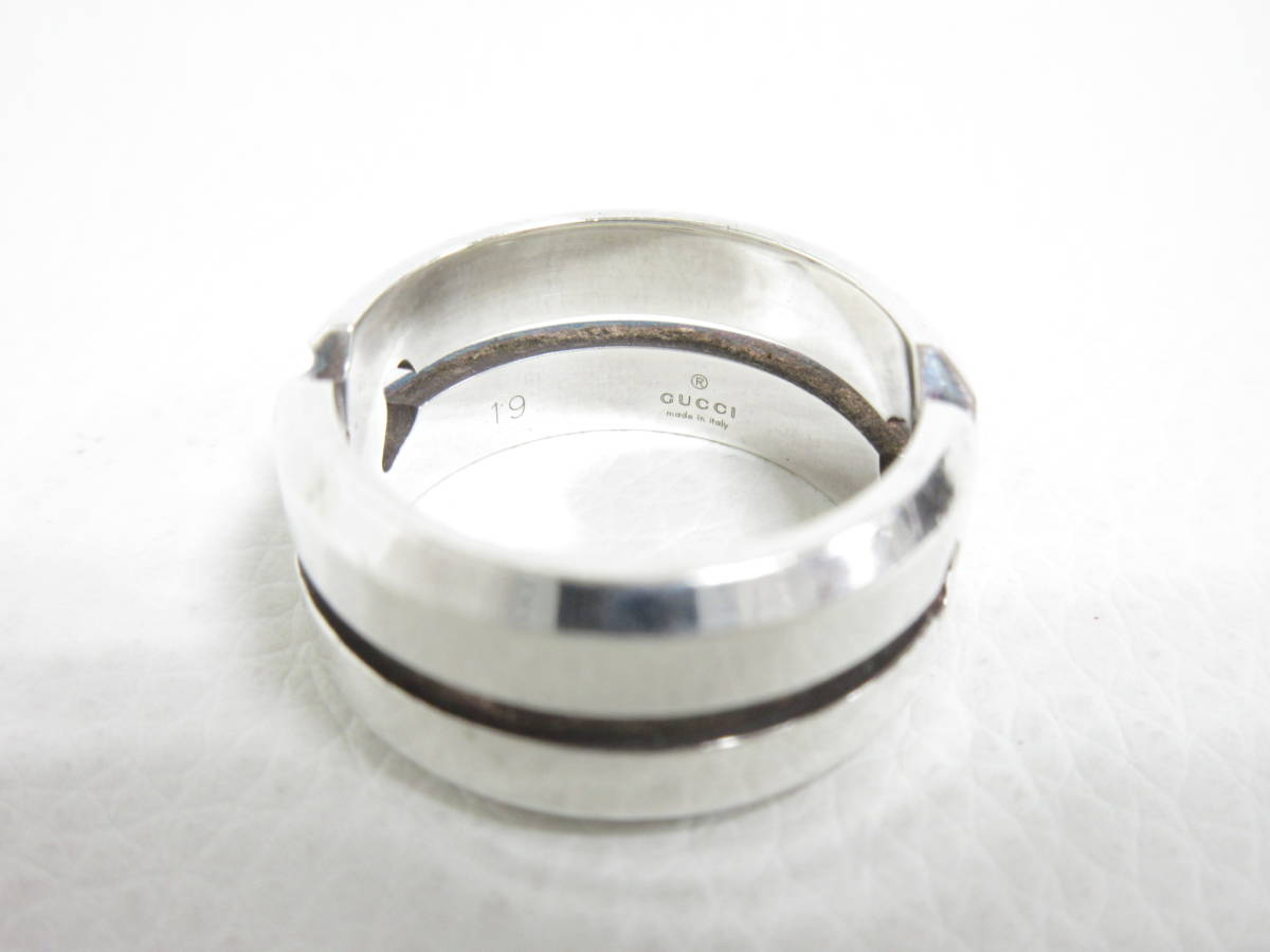 高い素材 12079◇GUCCI USED 中古 ITALY IN AG925【19/約18.5号】MADE