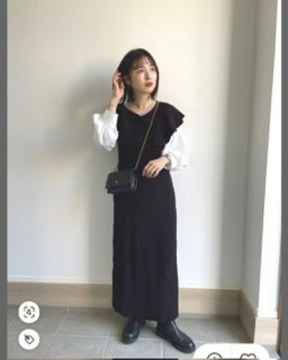 LAGUNAMOONの「【LAGUNAMOON】ビッグカラードッキングニットワンピース