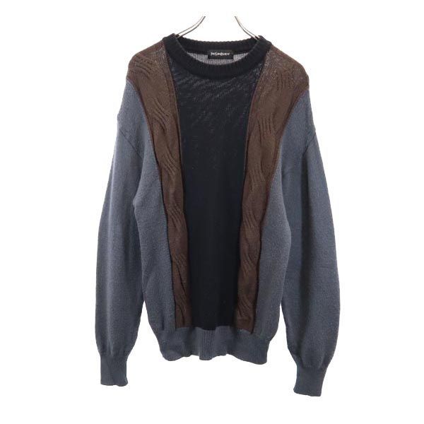 日本限定 YVES グレー系 M ニット ウール100% イヴサンローラン SAINT