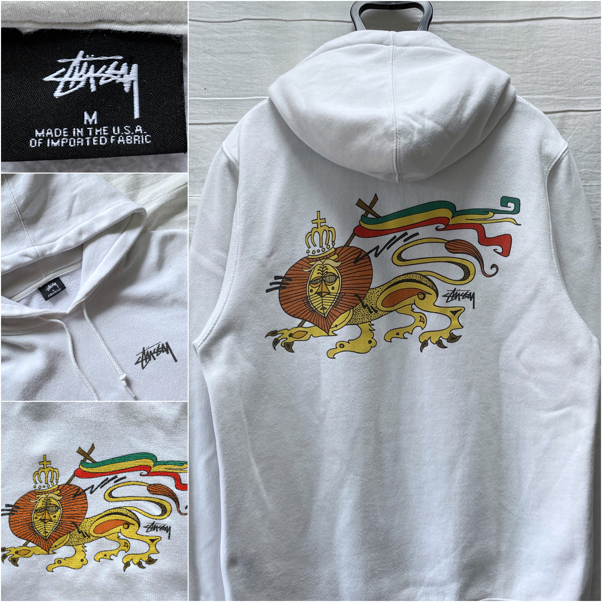 USA производства STUSSY Stussy la старт лев Parker M чёрный бирка America производства OLD STUSSY Vintage 