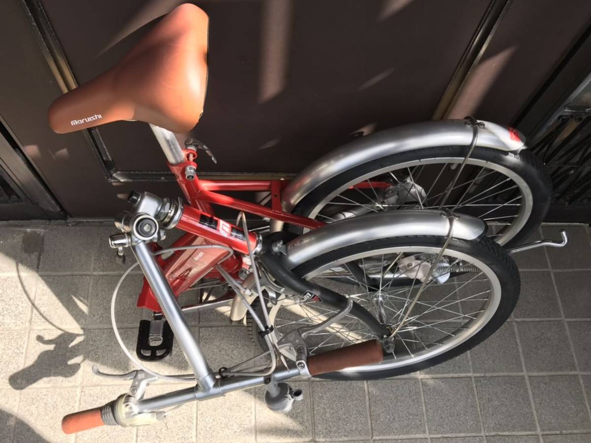 丸石　シャフトドライブ式　折りたたみ自転車 3段変速　稀少　レア　中古　送料無料_画像8