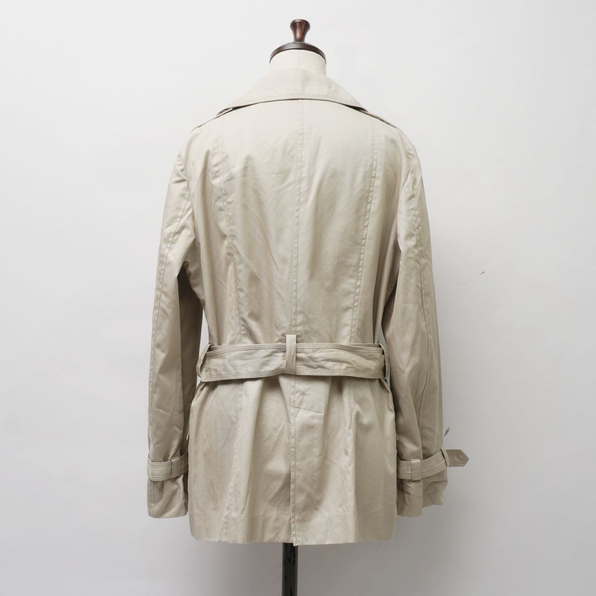  beautiful goods Kumikyoku k Miki .k middle trench coat total reverse side lady's beige size 6*HC991