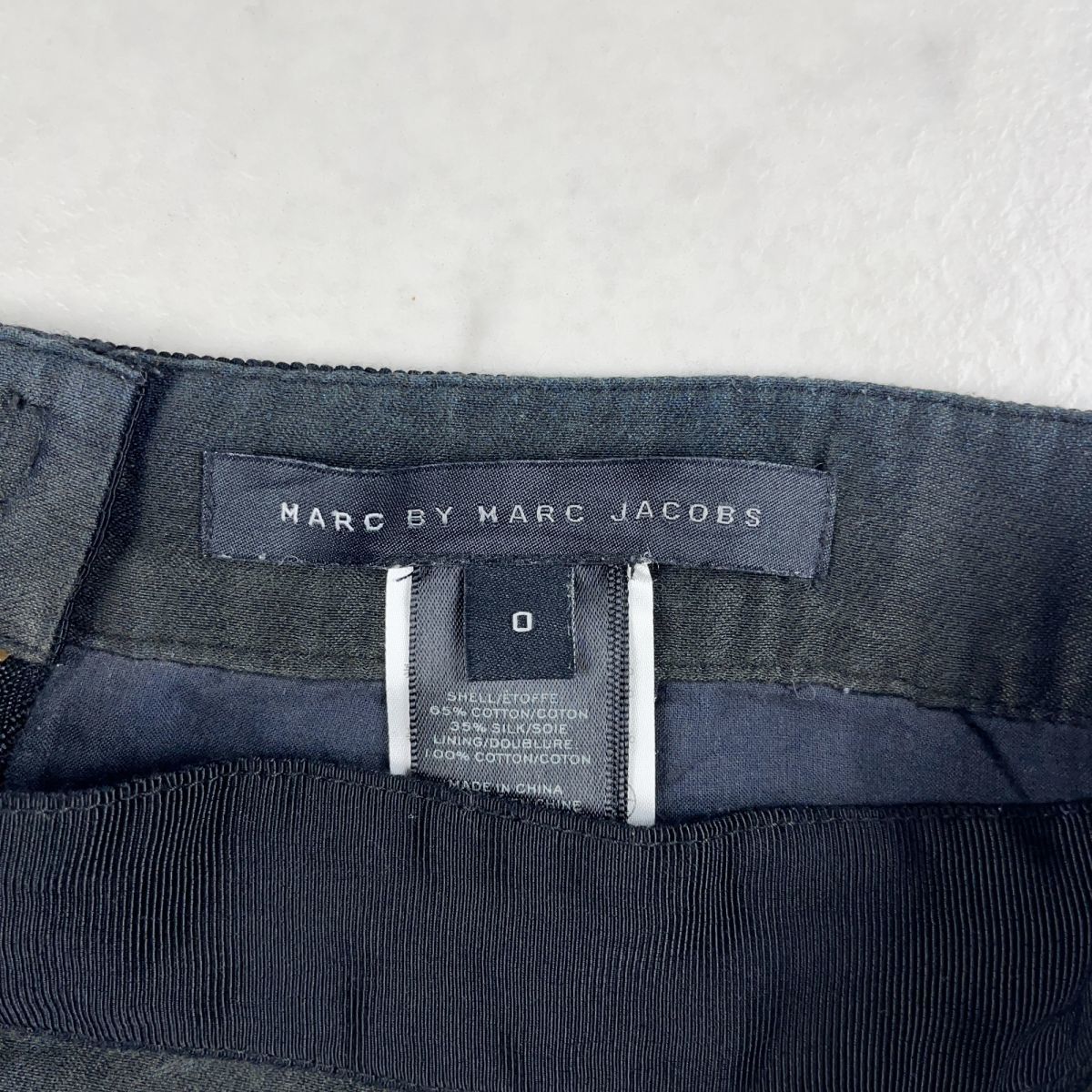 Marc by Marc Jacobs マークバイマークジェイコブス グラデーションカラー タイトスカート 裏地あり レディース 黒青 サイズ0*HC500_画像6