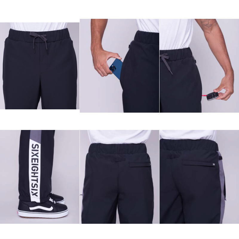 ● 686 WATERPROOF TRACK PANT カラー:BLACK COLORBLOCK XXLサイズ メンズ スノーボード スキー パンツ PANT 23-24 日本正規品_画像5