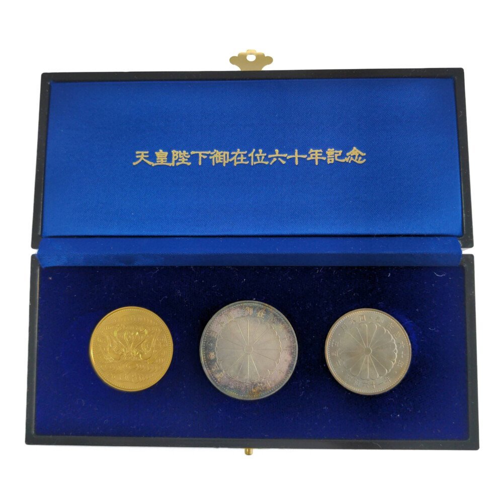 1円□日本 昭和天皇陛下御在位60年記念 1986年(昭和61年) 10万円金貨幣