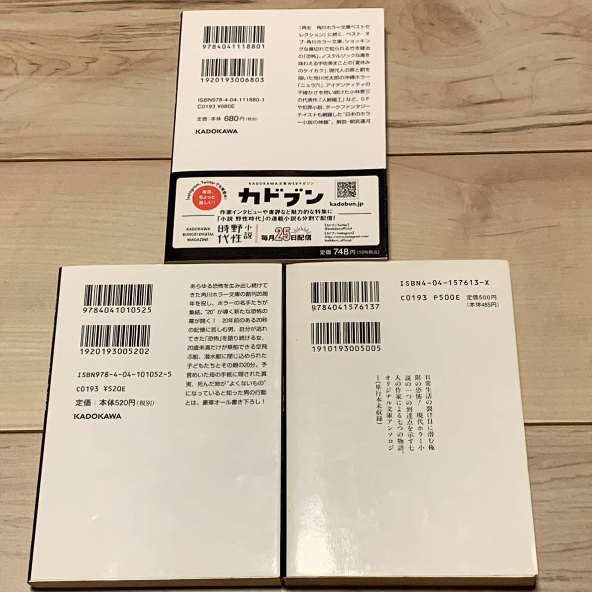 初版 角川ホラー文庫アンソロジーset 二十の悪夢/恐怖/亀裂 小林 初版 角川ホラー文庫アンソロジーset 二十の悪夢/恐怖/亀裂 小林