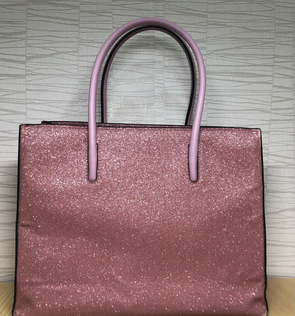 Kate spade【 トラスタ グリッター 2WAY バッグ 】ケイトスペード ハンド ショルダーバッグ 鞄 ショッパー ローズピンク RF_画像2