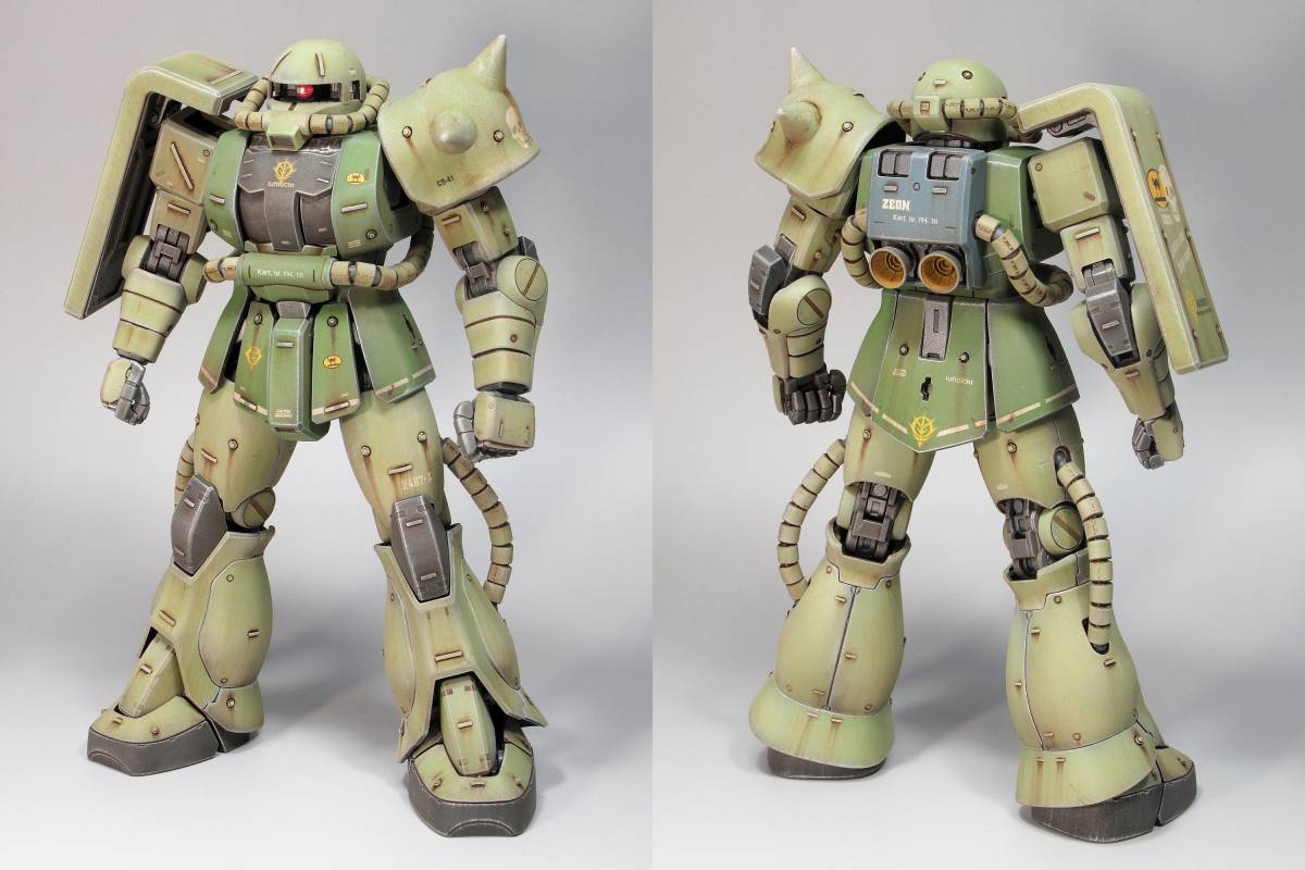 MG 1/100 MS-06J 量産型ザクⅡ 戦場風 改修塗装完成品】|Yahoo MG 1/100 MS-06J 量産型ザクⅡ 戦場風 改修塗装完成品】|Yahoo