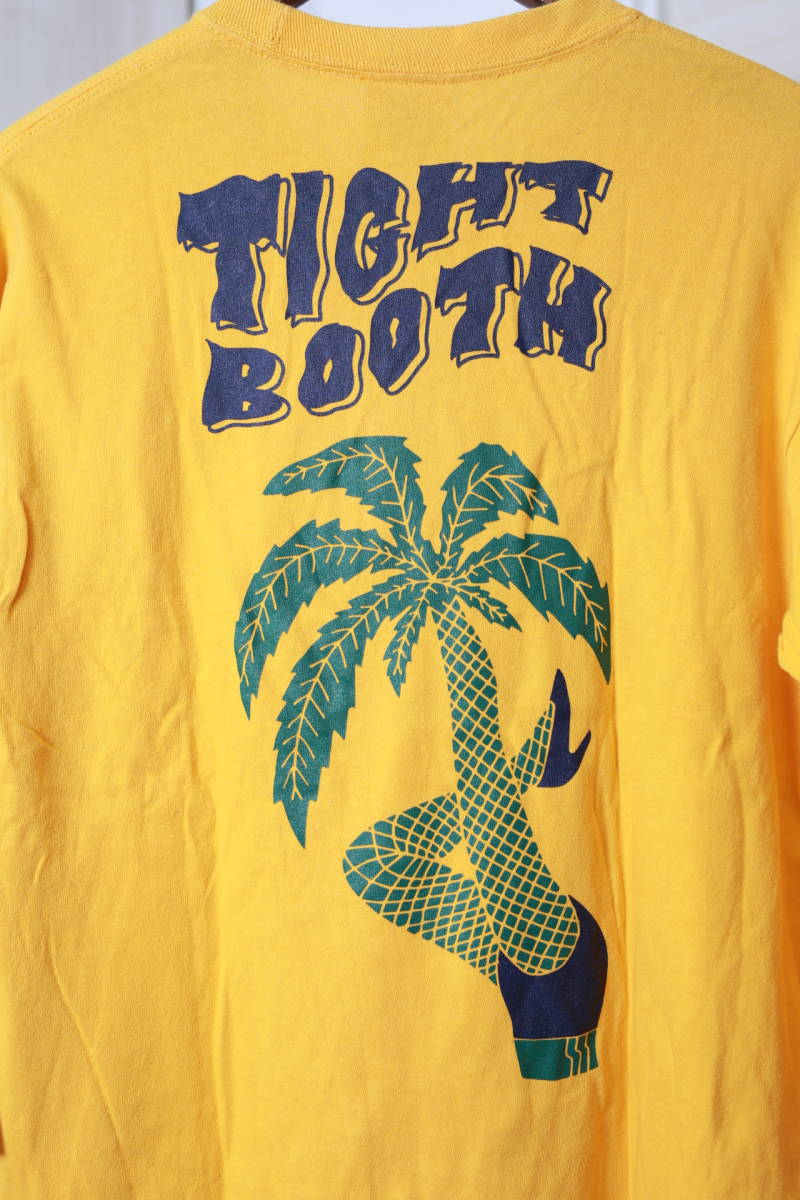 ★TBPR TIGHTBOOTH PRODUCTION タイトブースプロダクション プリント半端袖丈長袖Tシャツ　　古着ユーズド男性メンズM黄色イエロー服中古_画像8