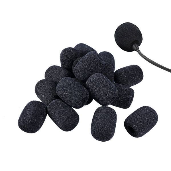 10 piece Mike sponge 12mm headset income mike windshield loudspeaker noise prevention Mike cover Mike sponge for exchange 
