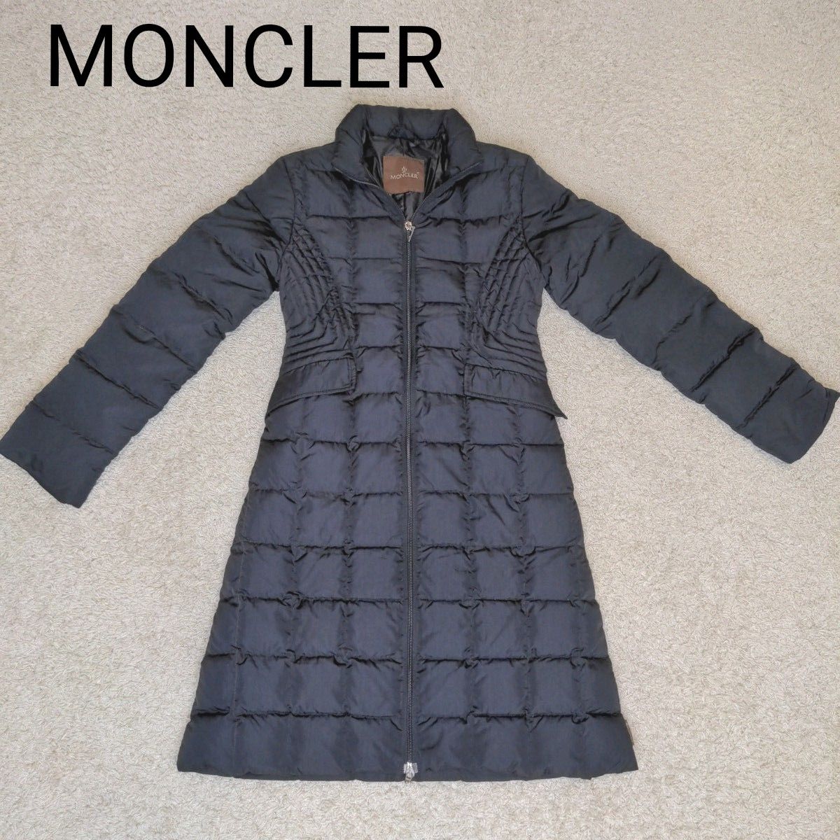 高級品茶タグ】MONCLER モンクレール ロングダウンコート 0サイズ S-