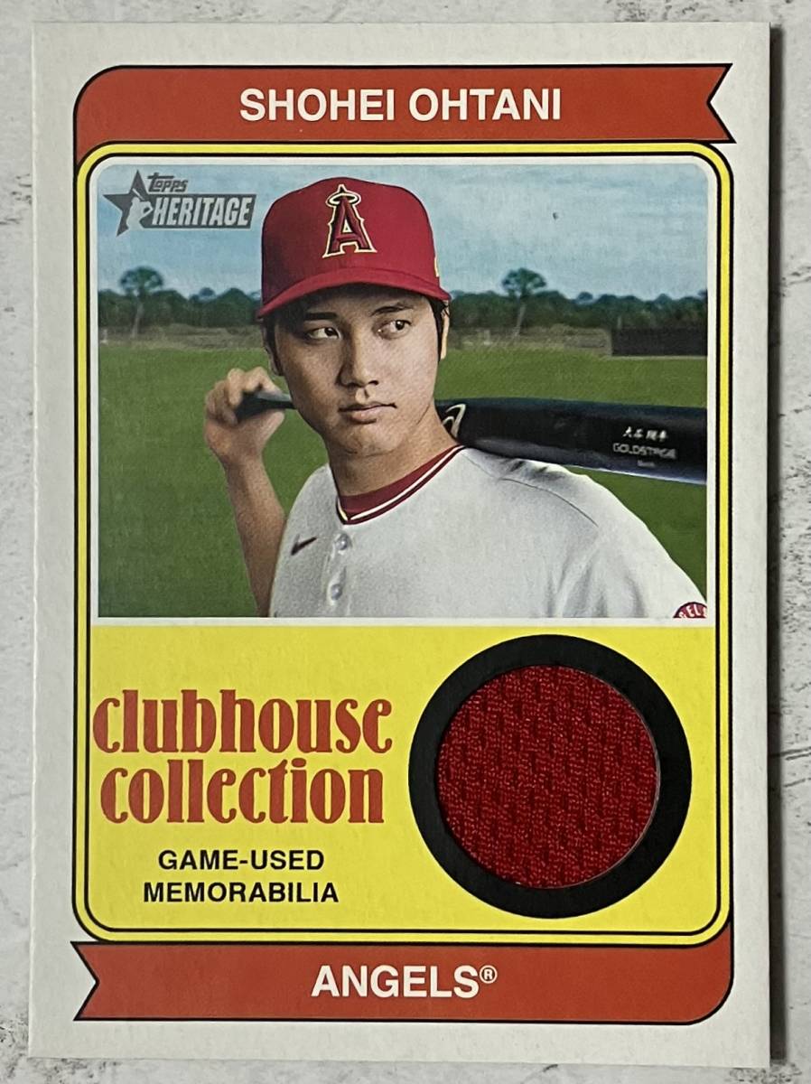 大谷 翔平 エンゼルス 2023 TOPPS HERITAGE CLUBHOUSE COLLECTION RELIC カード SHOHEI OHTANI 検) WBC AUTO サイン ジャージ ユニフォーム_画像1