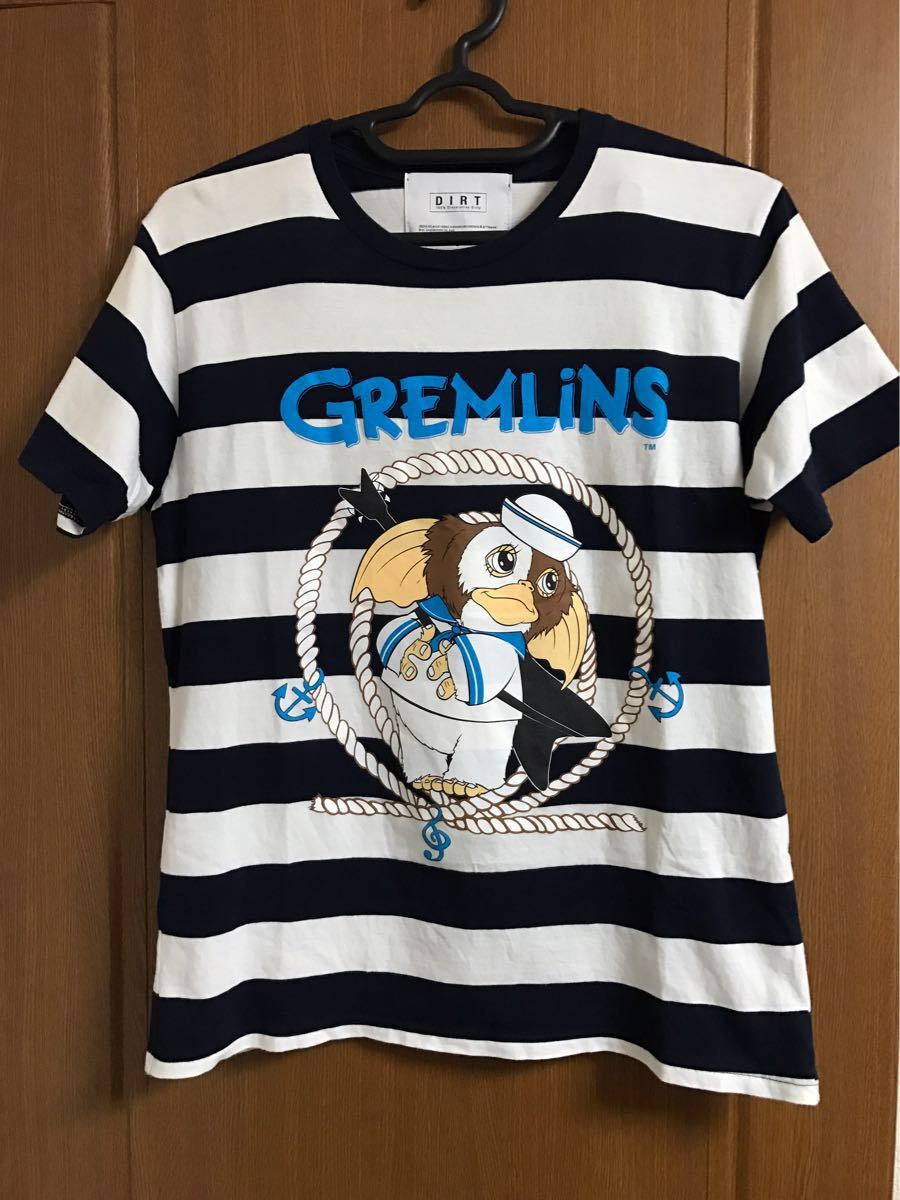 DIR EN GREY Tシャツ Toshiya DIRT 100% Dissolutive Dirty グレムリン コラボ マリン ボーダー Lサイズ 美品 送料 無料