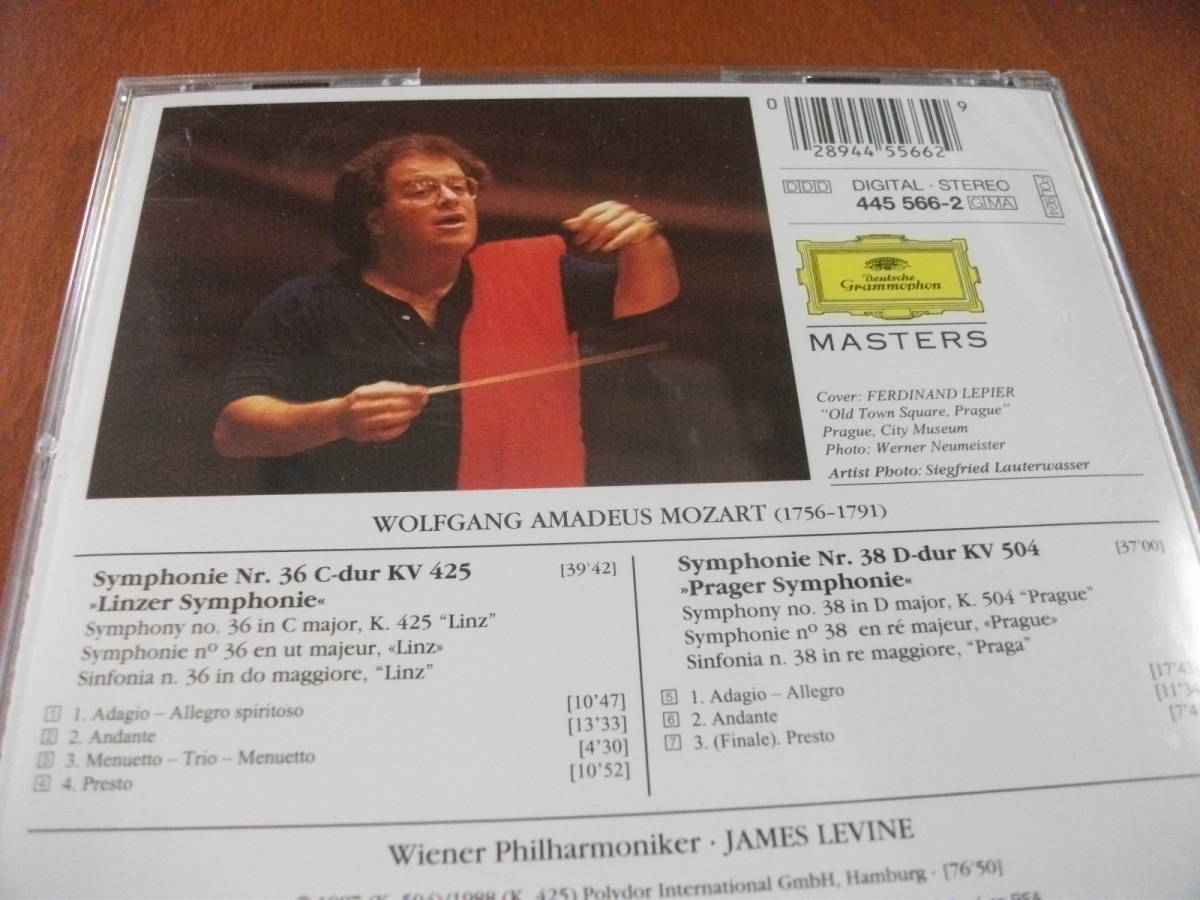 【CD】レヴァイン / ウィーンpo モーツァルト / 交響曲 第36番「リンツ」 、第38番「プラハ」 (DGG 1986/1987)_画像2