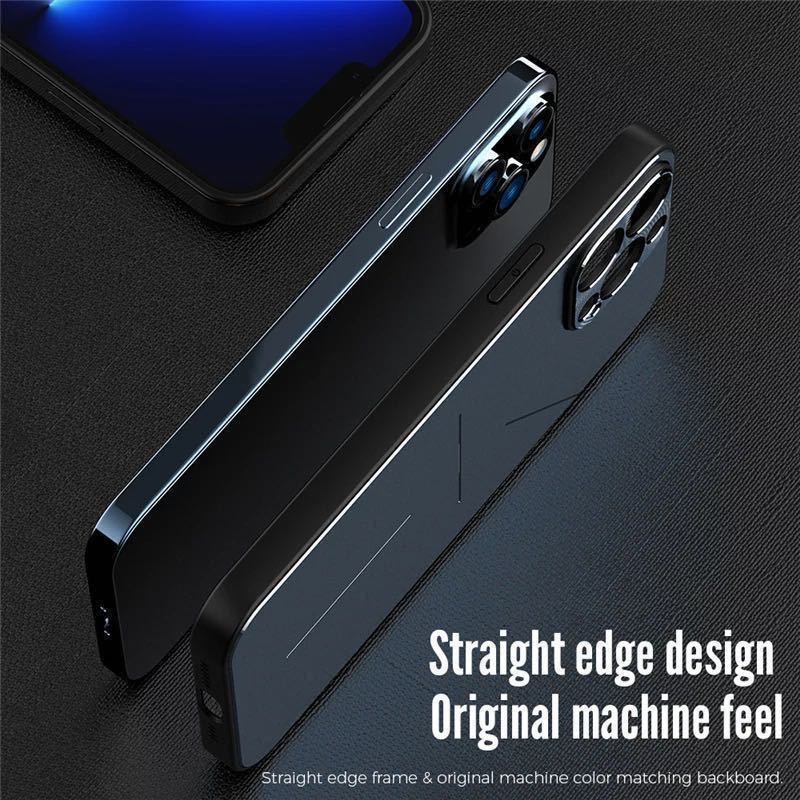 最高級 アルミニウム合金 iPhone ケース シリコン 軽量 カメラレンズ保護 ブルー 青 iPhone 14Plus_画像6
