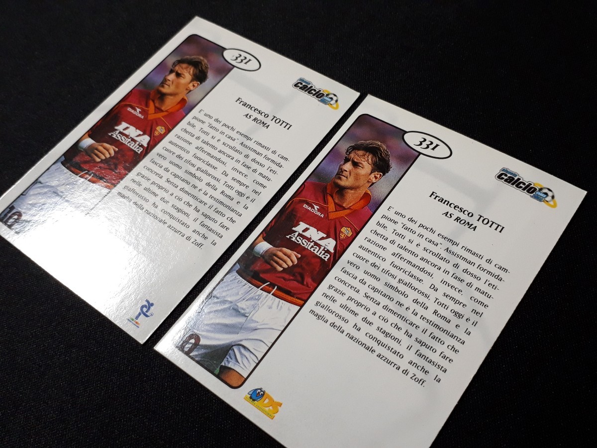 希少 calcio card 2000 #331 Francesco TOTTI TOP CHAMPIONS 2枚まとめセット サッカーカード_画像6
