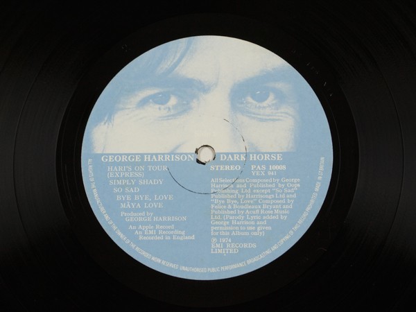 ◇英盤 George Harrison/Dark Horse/LP、PAS10008 #I19YK2_画像3