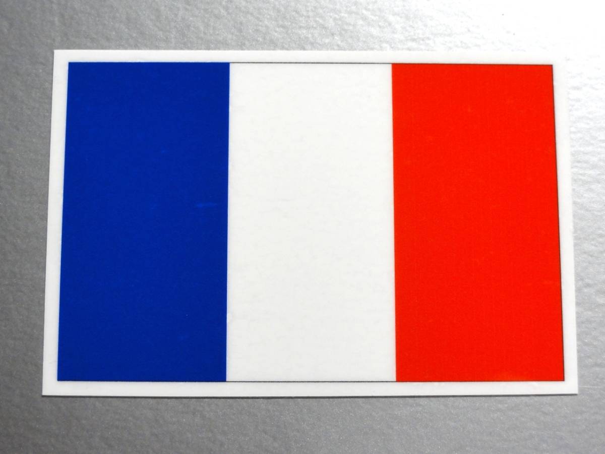 #_ France national flag sticker S size 5x7.5cm 2 pieces set #France Flag sticker tricolor immediately buying water-proof seal Kangoo Lutecia .EU