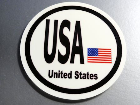 Z0F* vehicle ID America national flag sticker 7.5cm size * round shape outdoors weather resistant water-proof seal USA star article flag _ american USA Setagaya base NA