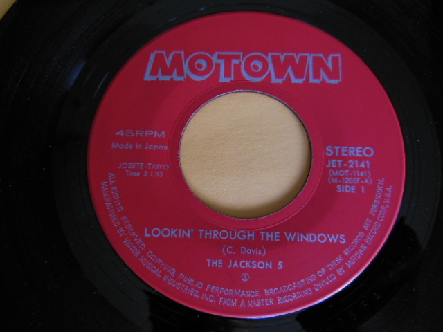 ジャクソン・ファイブ 窓辺のデイト ラブソング The Jackson 5 Lookin' Through The Windows / Love Song JET-2141 EP シングル 国内盤_画像3