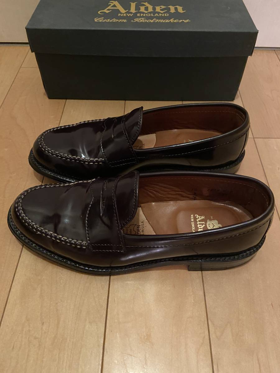 Alden 986 7.5 D color8 オールデン バーガンディーコードバン ローファー _画像2