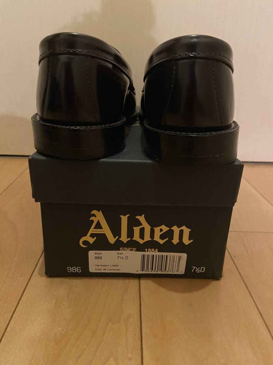 Alden 986 7.5 D color8 オールデン バーガンディーコードバン ローファー _画像4