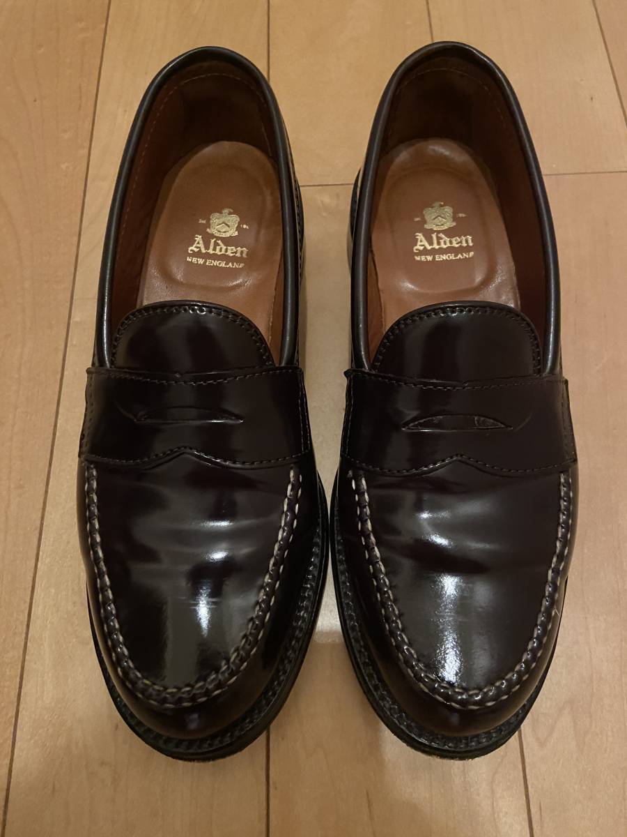 Alden 986 7.5 D color8 オールデン バーガンディーコードバン ローファー _画像6