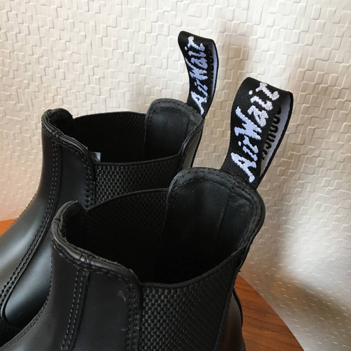 UK5(24.0cm)|ドクターマーチン Dr.Martens 2976 チェルシーブーツ 黒 ホワイトステッチ 26257001 人気 サイドゴア (新品)(即決)(正規品)