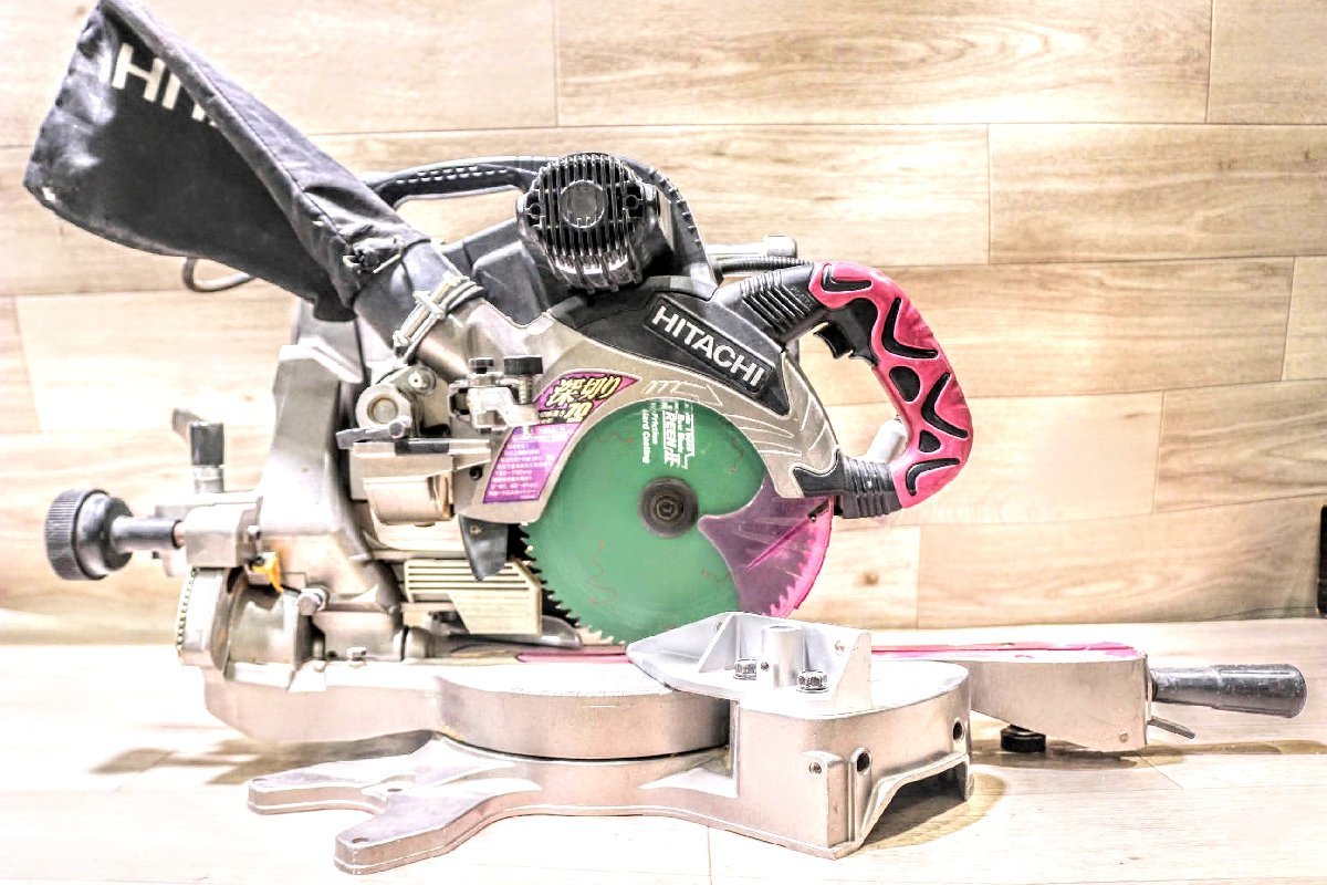 動作品☆HITACHI 日立工機 C7RSHC 卓上スライド丸のこ190mm レーザー