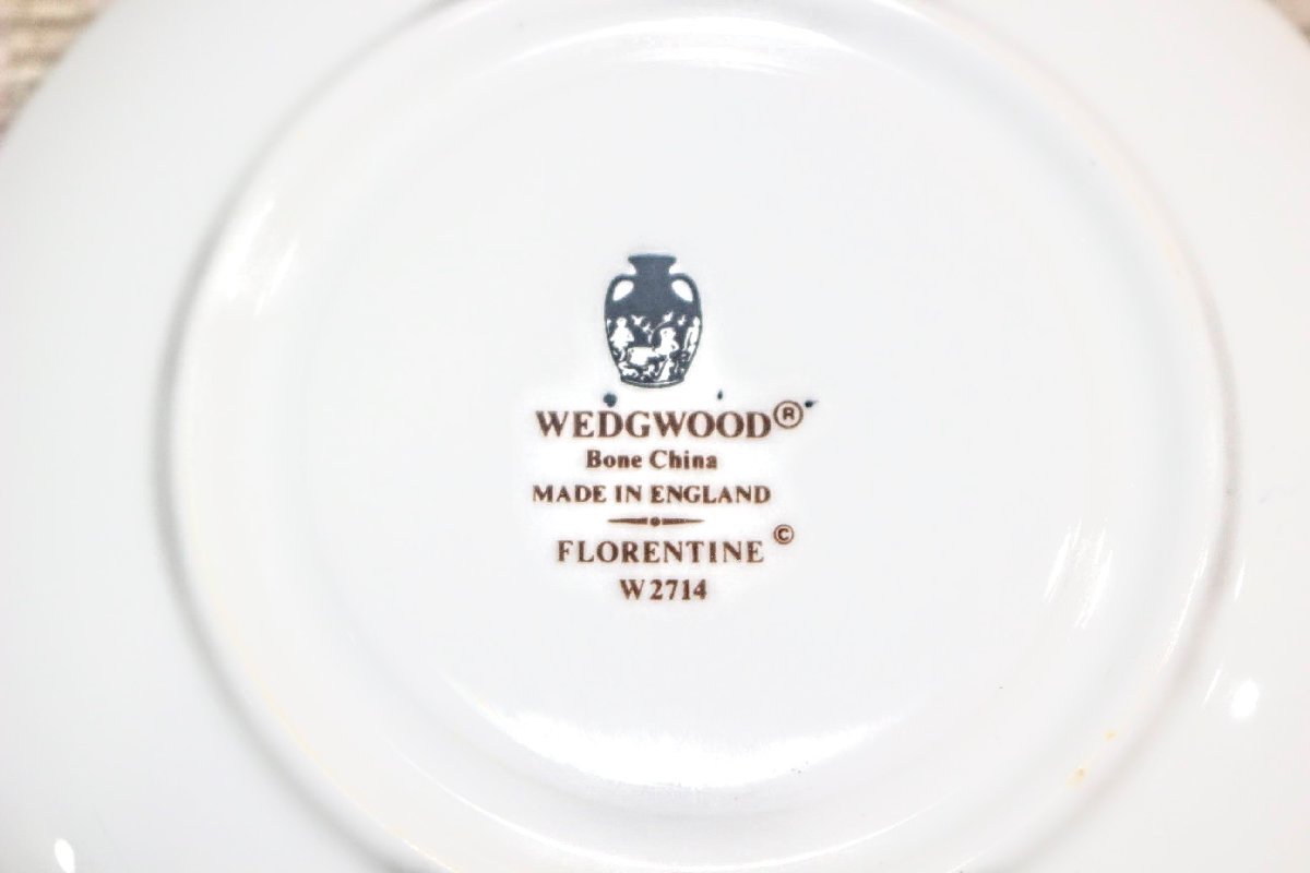 WEDG WOOD Bone china FLORENTINE&Turquoise FLORENTINE　ウェッジウッド　フローレンティーン　カップ＆ソーサー　ケース付　8Y3350_画像5